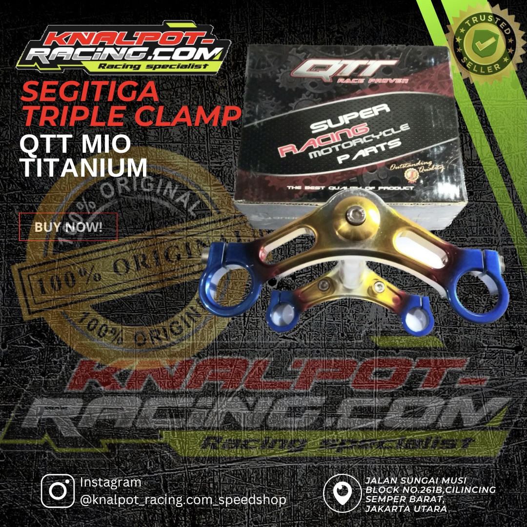 SEGITIGA TRIPLE CLAMP QTT MIO TITANIUM 